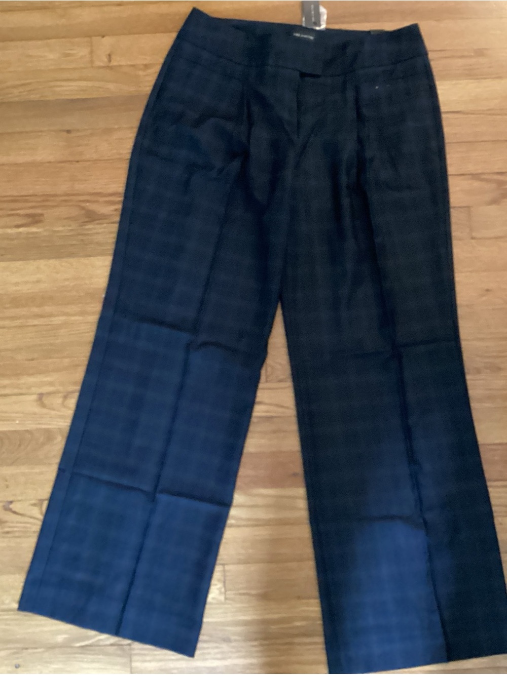The Limited Women’s Dark Navy Plaid Dress Pants